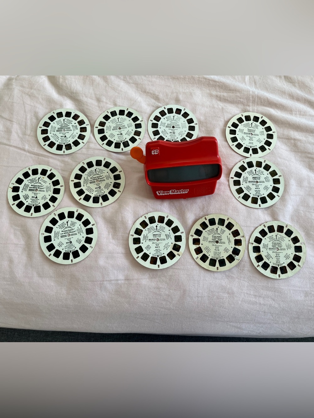 vintage red View-Master 3D stereoscopic viewer